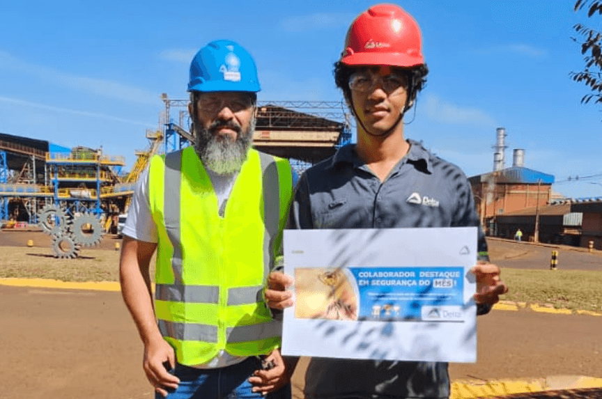 Colaborador e o setor de Fabricação de Álcool da Unidade Volta Grande são reconhecidos pelo projeto “Segurança em Ação”