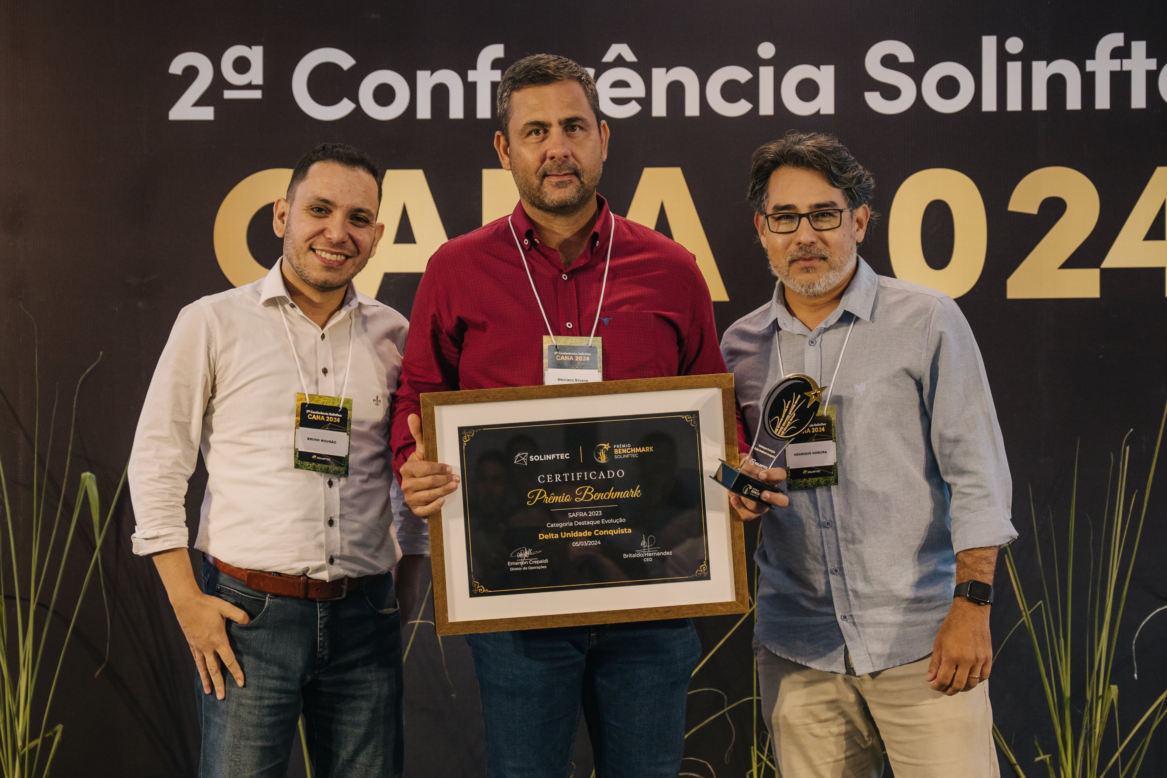 Solinftec premia Delta Sucroenergia na 2ª Conferência de Cana-de-Açúcar