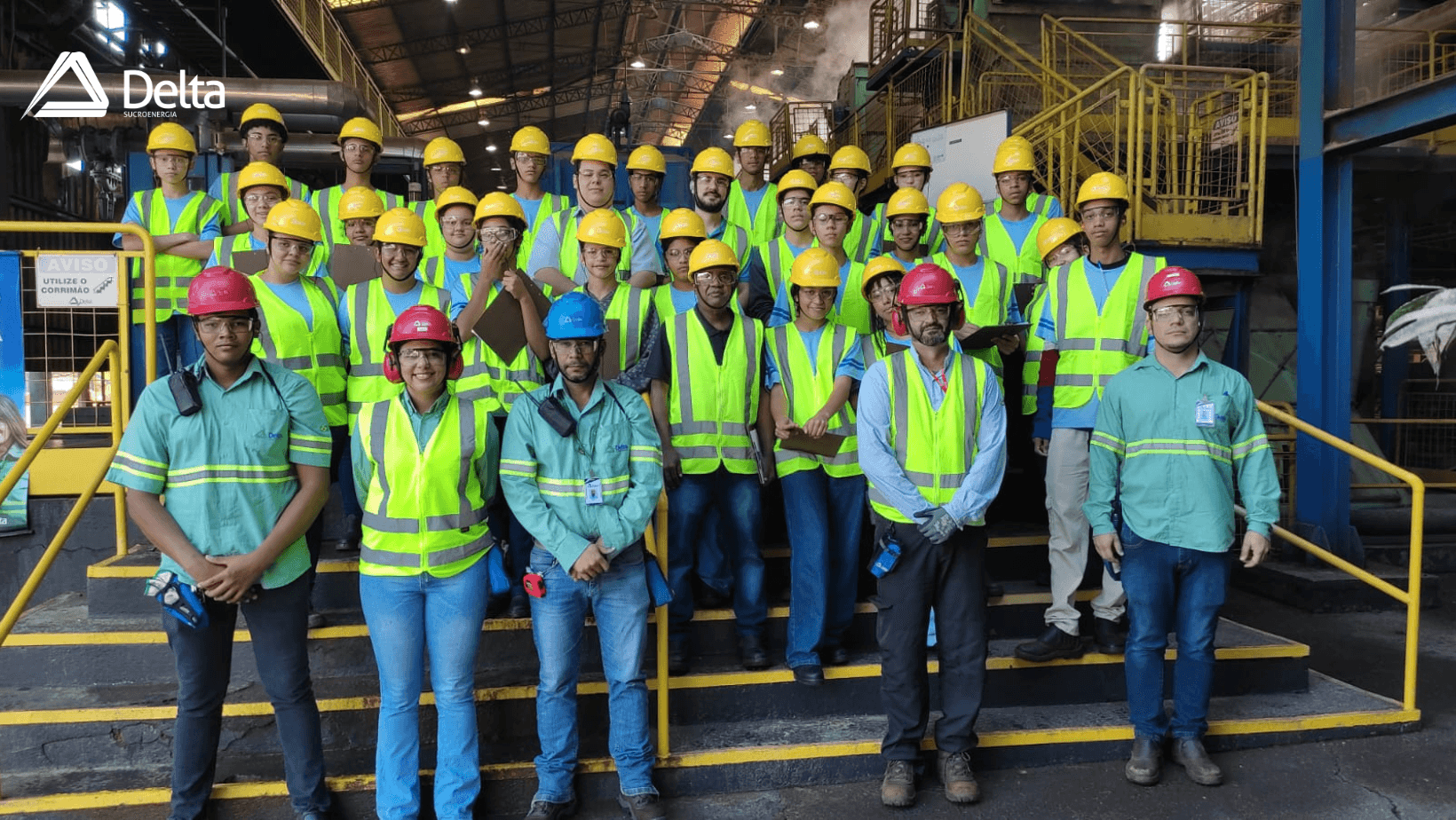 Delta Sucroenergia recebe visita de estudantes da Escola Ivan Mattar Soukef, da cidade de Delta/MG